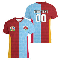 Custom British Lions Australia Waratahs Women V-Neck T-Shirt Sporty Style