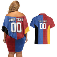 Custom British Lions Australia Western Force Couples Matching Off Shoulder Short Dress and Hawaiian Shirt Sporty Style