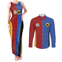 Custom British Lions Australia Western Force Couples Matching Tank Maxi Dress and Long Sleeve Button Shirt Sporty Style