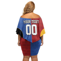 Custom British Lions Australia Western Force Off Shoulder Short Dress Sporty Style