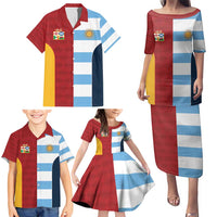 Custom British Lions-Argentina Family Matching Puletasi and Hawaiian Shirt Sporty Style