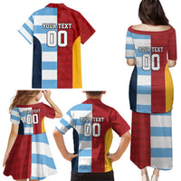 Custom British Lions-Argentina Family Matching Puletasi and Hawaiian Shirt Sporty Style