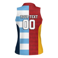 Custom British Lions-Argentina Women Sleeveless Polo Shirt Sporty Style