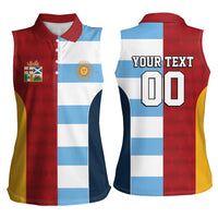 Custom British Lions-Argentina Women Sleeveless Polo Shirt Sporty Style
