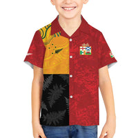 Custom British Lions-AUNZ Family Matching Tank Maxi Dress and Hawaiian Shirt Australia-New Zealand Indigenous Motif