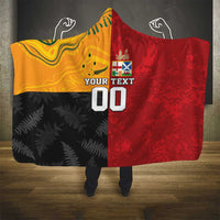 Custom British Lions-AUNZ Hooded Blanket Australia-New Zealand Indigenous Motif