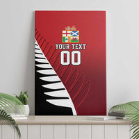 Custom British Lions New Zealand Canvas Wall Art Half Black Fern