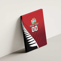 Custom British Lions New Zealand Canvas Wall Art Half Black Fern