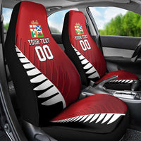Custom British Lions New Zealand Car Seat Cover Half Black Fern