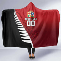 Custom British Lions New Zealand Hooded Blanket Half Black Fern