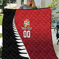 Custom British Lions New Zealand Quilt Half Black Fern