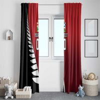 Custom British Lions New Zealand Window Curtain Half Black Fern