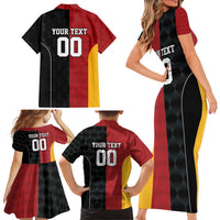 Custom British Lions New Zealand Family Matching Short Sleeve Bodycon Dress and Hawaiian Shirt Sporty Style