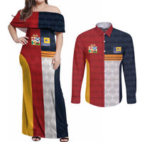 Custom British Lions Australia ACT Couples Matching Off Shoulder Maxi Dress and Long Sleeve Button Shirt Sporty Style
