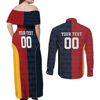 Custom British Lions Australia ACT Couples Matching Off Shoulder Maxi Dress and Long Sleeve Button Shirt Sporty Style