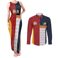 Custom British Lions Australia ACT Couples Matching Tank Maxi Dress and Long Sleeve Button Shirt Sporty Style