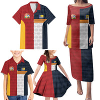 Custom British Lions Australia ACT Family Matching Puletasi and Hawaiian Shirt Sporty Style