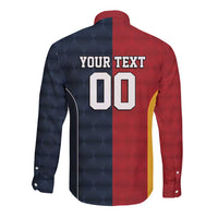 Custom British Lions Australia ACT Long Sleeve Button Shirt Sporty Style