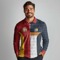 Custom British Lions Australia ACT Long Sleeve Polo Shirt Sporty Style