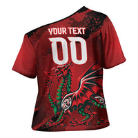 Wales Rugby National Heritage Custom Cross Shoulder Shirt Red Dragon Inspired Edition
