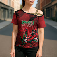 Wales Rugby National Heritage Custom Cross Shoulder Shirt Red Dragon Inspired Edition
