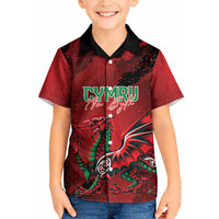 Wales Rugby National Heritage Custom Kid Hawaiian Shirt Red Dragon Inspired Edition
