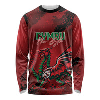 Wales Rugby National Heritage Custom Long Sleeve Shirt Red Dragon Inspired Edition