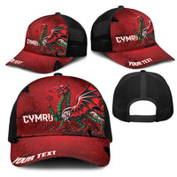 Wales Rugby National Heritage Personalized Mesh Trucker Cap Red Dragon Inspired Edition
