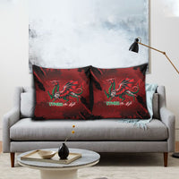 Wales Rugby National Heritage Pillow Cover Red Dragon Inspired Edition