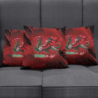 Wales Rugby National Heritage Pillow Cover Red Dragon Inspired Edition