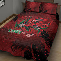Wales Rugby National Heritage Quilt Bed Set Red Dragon Inspired Edition