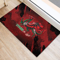 Wales Rugby National Heritage Rubber Doormat Red Dragon Inspired Edition