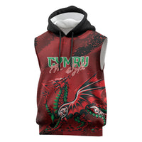 Wales Rugby National Heritage Custom Sleeveless Hoodie Red Dragon Inspired Edition