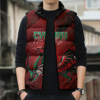 Wales Rugby National Heritage Custom Sleeveless Puffer Jacket Red Dragon Inspired Edition