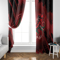 Wales Rugby National Heritage Window Curtain Red Dragon Inspired Edition