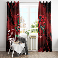 Wales Rugby National Heritage Window Curtain Red Dragon Inspired Edition