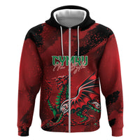 Wales Rugby National Heritage Custom Zip Hoodie Red Dragon Inspired Edition