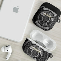 Italy Rugby Concept Custom AirPods Case Black and White Mandala Inspired
