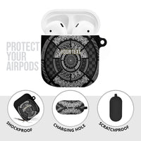 Italy Rugby Concept Custom AirPods Case Black and White Mandala Inspired