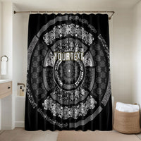 Italy Rugby Concept Custom Bathroom Set Black and White Mandala Inspired