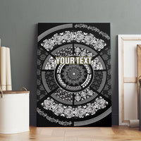 Italy Rugby Concept Custom Canvas Wall Art Black and White Mandala Inspired