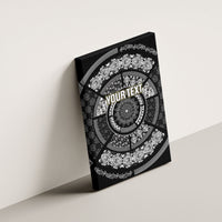 Italy Rugby Concept Custom Canvas Wall Art Black and White Mandala Inspired