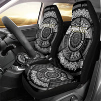 Italy Rugby Concept Custom Car Seat Cover Black and White Mandala Inspired