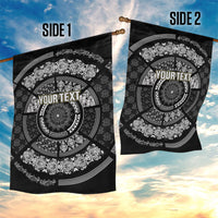 Italy Rugby Concept Custom Garden Flag Black and White Mandala Inspired