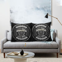Italy Rugby Concept Custom Pillow Cover Black and White Mandala Inspired