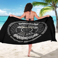 Italy Rugby Concept Custom Sarong Black and White Mandala Inspired