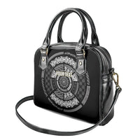 Italy Rugby Concept Custom Shoulder Handbag Black and White Mandala Inspired