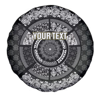 Italy Rugby Concept Custom Spare Tire Cover Black and White Mandala Inspired