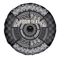 Italy Rugby Concept Custom Spare Tire Cover Black and White Mandala Inspired
