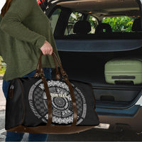 Italy Rugby Concept Custom Travel Bag Black and White Mandala Inspired